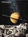 Saturn from Rhea - Bob Eggleton