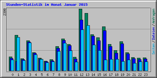 Stunden-Statistik im Monat Januar 2015