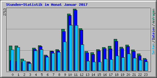 Stunden-Statistik im Monat Januar 2017