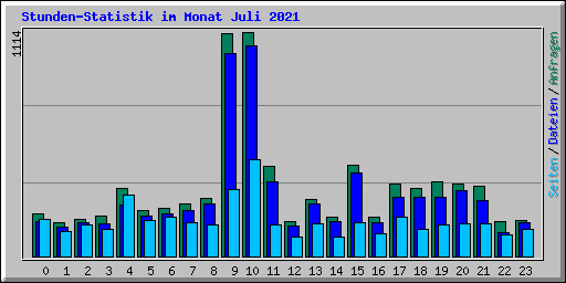 Stunden-Statistik im Monat Juli 2021
