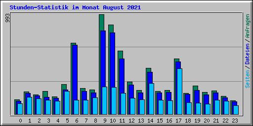 Stunden-Statistik im Monat August 2021