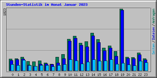 Stunden-Statistik im Monat Januar 2023