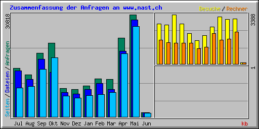 Zusammenfassung der Anfragen an www.nast.ch